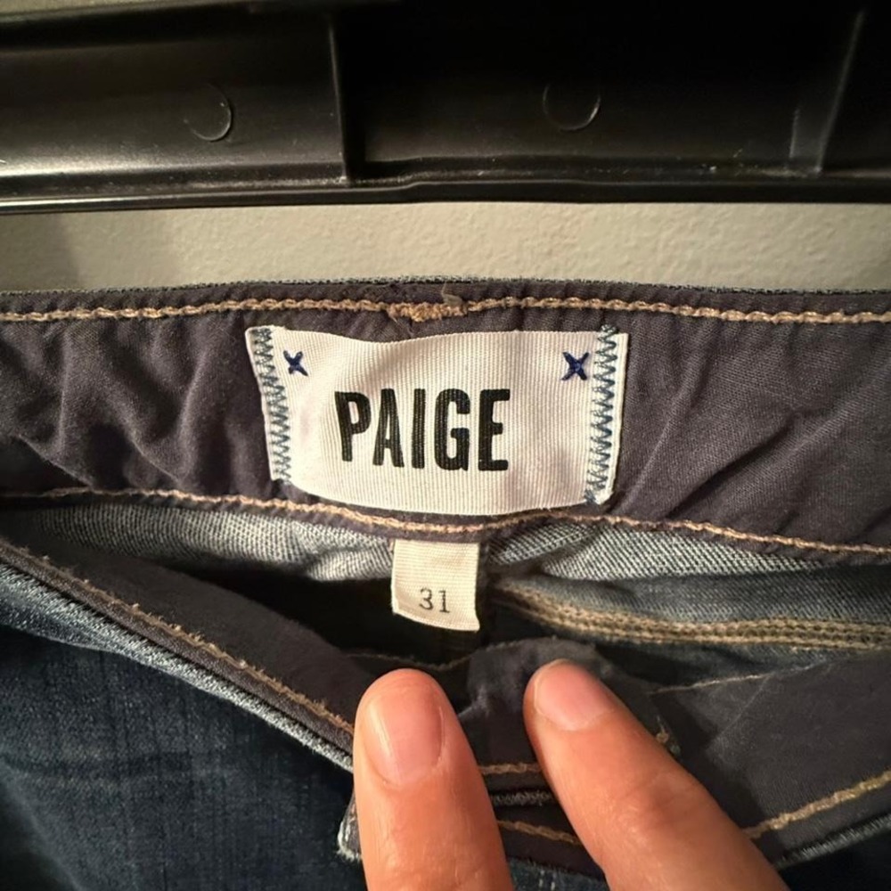 Paige high rise boot cut manhattan blue jeans, Size 31 - Picture 3 of 8